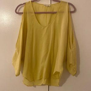 Yellow long sleeve, blouse